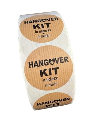 100 selbstklebende Etiketten HANGOVER KIT von TodoKraft