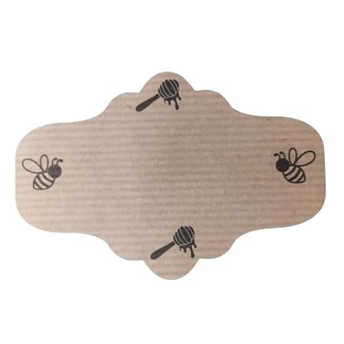 TODOKRAFT Klebeetiketten aus Kraftpapier für Honigflaschen, 9 x 6 cm, 40 Stück, braun (TO WRITE ON) von TODOKRAFT