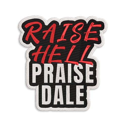 TODOLIA Aufnäher, Motiv: Raise Hell Praise Dale, bestickt, lustiges Racer-Geschenk, Rennsport-Flicken für Racer-Uniform, Speed-Racing-Dekor-Zubehör, Rennauto-Bügelflicken für Taschen, Kleidung, 2 TODOLIA Aufnäher, Motiv: Raise Hell Praise Dale, bestickt, lustiges Racer-Geschenk, Rennsport-Flicken für Racer-Uniform, Speed-Racing-Dekor-Zubehör, Rennauto-Bügelflicken für Taschen, Kleidung, 2 von TODOLIA
