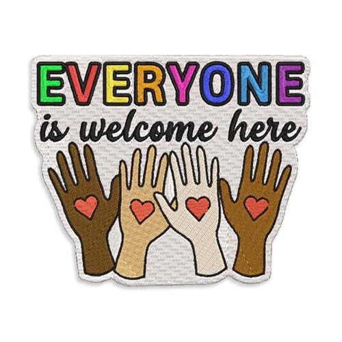 TODOLIA Aufnäher "Everyone is Welcome Here", bestickt, Republikanische Demokratie, Demokratie, Demokraten, Geschenk, 2025 US-politisches Dekorzubehör, Einwanderungseinwanderer, zum Aufbügeln für TODOLIA Aufnäher "Everyone is Welcome Here", bestickt, Republikanische Demokratie, Demokratie, Demokraten, Geschenk, 2025 US-politisches Dekorzubehör, Einwanderungseinwanderer, zum Aufbügeln für von TODOLIA