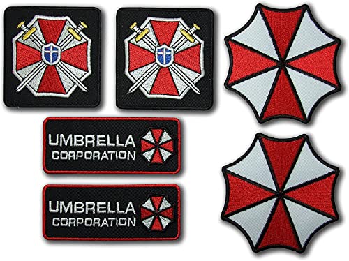 Umbrella Corporation Costume Cosplay Fancy Dress Bügelbild Set - 6 bestickte Abzeichen Umbrella Corporation Costume Cosplay Fancy Dress Bügelbild Set - 6 bestickte Abzeichen von TOFOW