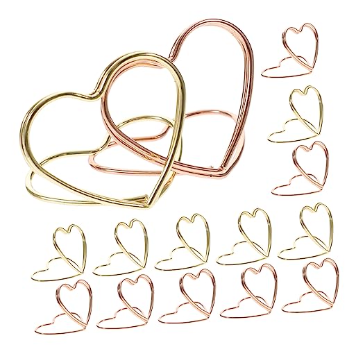 TOGEVAL 1 Satz Herzförmige Büroklammern Aus Legierung Dekorative Aktenklammern Für Dokumente Notizen Und Fotos Praktische Und Kreative Bürobedarf Gold Und Gold Je Farbe 24 Stück TOGEVAL 1 Satz Herzförmige Büroklammern Aus Legierung Dekorative Aktenklammern Für Dokumente Notizen Und Fotos Praktische Und Kreative Bürobedarf Gold Und Gold Je Farbe 24 Stück von TOGEVAL