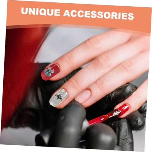 TOGEVAL 1 Schachtel Halloween Nagelkunst Charms aus Hochwertigem Resin Niedliche Fledermaus Deko und Vielseitige Maniküre Accessoires DIY Verzierungen für Party und Alltagslook von TOGEVAL
