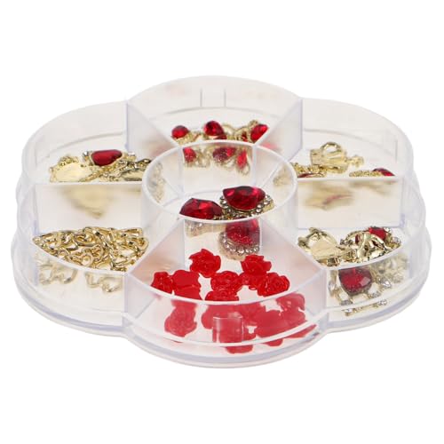 TOGEVAL 1 Schachtel Rhinestone Nail Charms Nail Art Dekoration Herz Krone Schmetterling aus Langlebiger Legierung Glänzende Nagel Schmucksteine für DIY Maniküre und Vielseitige von TOGEVAL