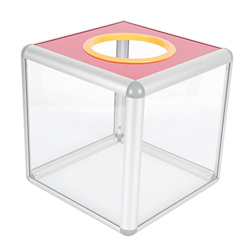 TOGEVAL 1 Stück Transparente Spendenbox mit Schloss Praktische Gewinnspielbox für Jährliche Treffen Fundraising und Aufbewahrung von Unterlagen Aluminium Sicher und Wiederverwendbar von TOGEVAL
