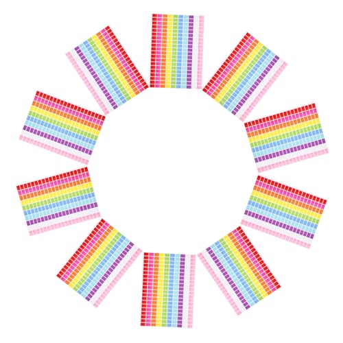 TOGEVAL 10 Blatt Rechteckige Farbige Klebeetiketten Selbstklebende Aufkleber für Büro und Zuhause Organisieren und Beschriften von Dokumenten Farben TOGEVAL 10 Blatt Rechteckige Farbige Klebeetiketten Selbstklebende Aufkleber für Büro und Zuhause Organisieren und Beschriften von Dokumenten Farben von TOGEVAL
