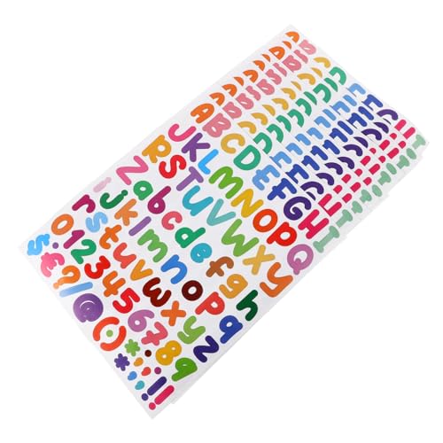 TOGEVAL 10 Bögen Bunte Zahlen Und Buchstabenaufkleber, Buchstabenaufkleber, Farbige Alphabetaufkleber, Kleine Buchstabenaufkleber, Zahlenaufkleber, Vinyl Buchstabenaufkleber, von TOGEVAL