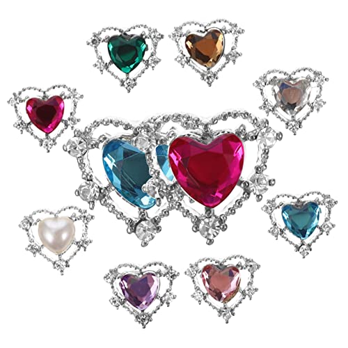 TOGEVAL 10 Stück Herzform Nail Art Strasssteine Glitzernde Nail Charms für DIY Projekte Dekorative Nagelverzierungen für Zuhause und Nagelsalons Zufällige Farben Zufällige Zufällige Farbe TOGEVAL 10 Stück Herzform Nail Art Strasssteine Glitzernde Nail Charms für DIY Projekte Dekorative Nagelverzierungen für Zuhause und Nagelsalons Zufällige Farben Zufällige Zufällige Farbe von TOGEVAL