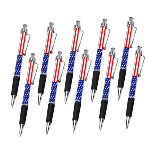 TOGEVAL 10 Stück Kugelschreiber mit Amerikanischer Flagge Glattes Schreiben Ergonomischer Griff Schwarze Tinte für Büro Schule und Patriotische Anlässe TOGEVAL 10 Stück Kugelschreiber mit Amerikanischer Flagge Glattes Schreiben Ergonomischer Griff Schwarze Tinte für Büro Schule und Patriotische Anlässe von TOGEVAL