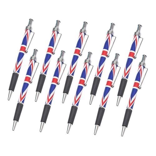 TOGEVAL 10 Stück Kugelschreiber mit Union Jack Muster Komfortabler Griff Schwarz Fließende Tinte für Unterschriften Home Office und Schule Zuverlässiges Schreibgerät mit Klickmechanismus TOGEVAL 10 Stück Kugelschreiber mit Union Jack Muster Komfortabler Griff Schwarz Fließende Tinte für Unterschriften Home Office und Schule Zuverlässiges Schreibgerät mit Klickmechanismus von TOGEVAL