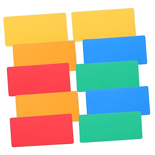 TOGEVAL 10 Stück Magnetische Memo Tags Beschreibbare Farben für Klassenzimmer Büro und Lager Wiederverwendbare Etiketten mit Trockenlösch Oberfläche von TOGEVAL