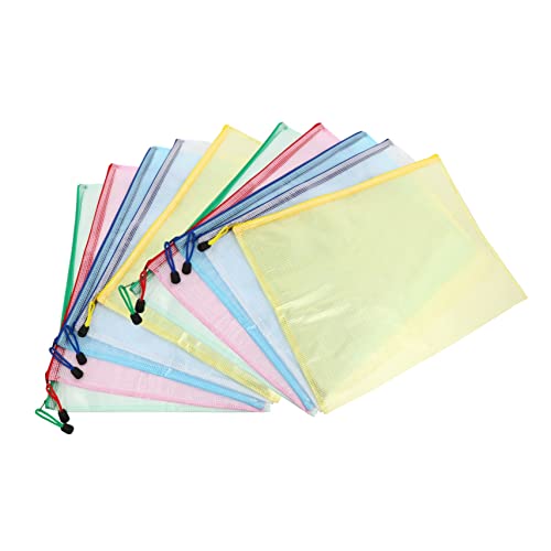 TOGEVAL 10 Stück Mesh Reißverschluss Dokumententaschen Wasserfestes Aufbewahrungsbeutel für Büro Schule Reisen für Unterlagen und Prüfungsunterlagen Farbe Zufällig Zufällige Farbe TOGEVAL 10 Stück Mesh Reißverschluss Dokumententaschen Wasserfestes Aufbewahrungsbeutel für Büro Schule Reisen für Unterlagen und Prüfungsunterlagen Farbe Zufällig Zufällige Farbe von TOGEVAL