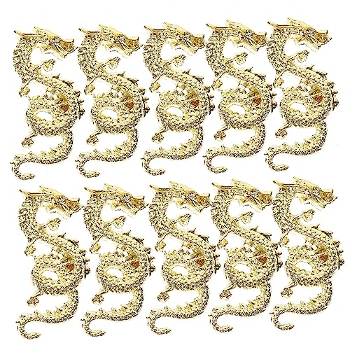 TOGEVAL 10 Stück Nagel Charms Drachen Nail Art Dekorationen Kleine Schmucksteine für Maniküre und Kreativ für DIY Nageldesign und Professionelle Salons von TOGEVAL