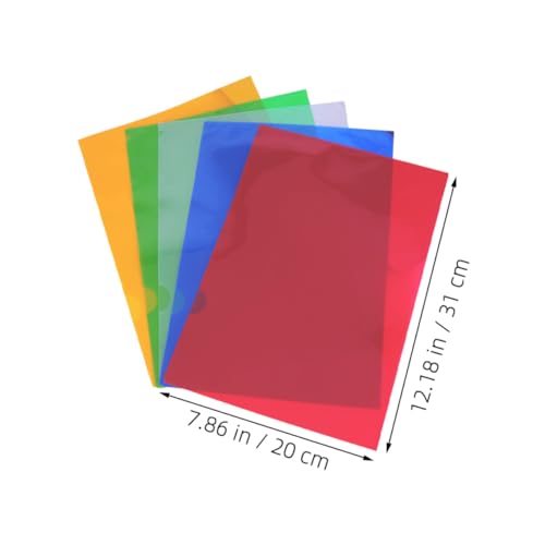 TOGEVAL 10 Stück Teiliges Kunststoff Form Dokumentenmappe Transparente Abheftbare Sammelbox Vielseitig für Büro Schule Leichte und Tragbare Papierhüllen in Mischfarben von TOGEVAL