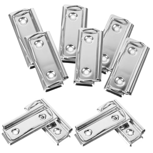 TOGEVAL 10 Stück Teiliges Metall Klemmbrett Clips Starke Büroklammern aus Metall Praktische Halter für Schreibtafeln und Dokumente Langlebig Rutschfest für Büro und Schule von TOGEVAL