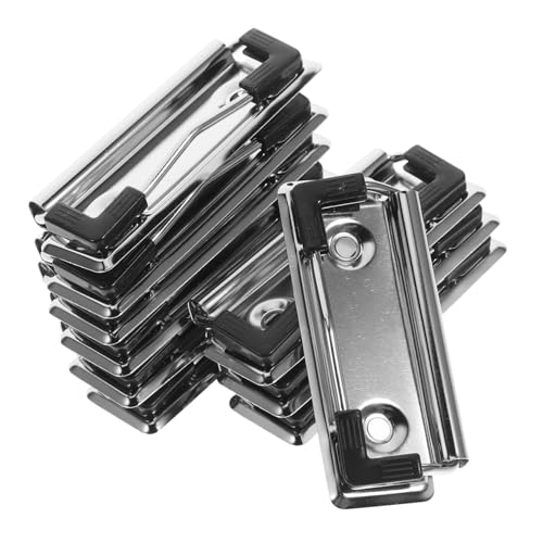 TOGEVAL 10 Stück Teiliges Metall klemmbrett clips Stark Haltbar Vielseitig Einsetzbar für Büro Schule Studium Dokumentenhalter Klammern für Schreibtafeln und Pinnwände von TOGEVAL