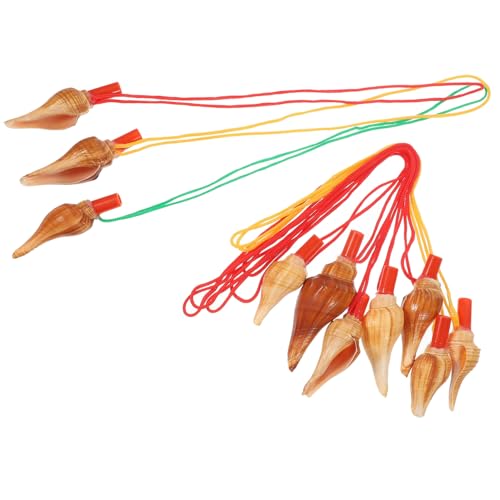 TOGEVAL 10 Stück Teiliges Musikinstrumente für Conch Pfeifen aus Natürlicher Muschel mit Glatten Kanten Langlebig und Robust Lustige Party gastgeschenke Fördert Zufällige Zufällige Farbe von TOGEVAL