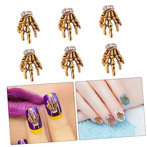 TOGEVAL 10 Stück Teiliges Nagel aus Langlebiger Legierung Skelett Hand Designs für Diy Maniküre Einfache Anwendung Naturnägeln und Kunstnägeln Kreative Nagelkunst für Dekoration TOGEVAL 10 Stück Teiliges Nagel aus Langlebiger Legierung Skelett Hand Designs für Diy Maniküre Einfache Anwendung Naturnägeln und Kunstnägeln Kreative Nagelkunst für Dekoration von TOGEVAL