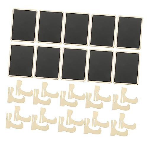 TOGEVAL 10 Stück Teiliges Set Kleine Kreidetafeln mit Sockel Abwischbare Nachrichtenschilder für Hochzeiten Partys und Dekoration Rechteckig und Stabil Kreative DIY Beschriftung von TOGEVAL