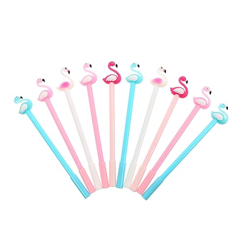 TOGEVAL 10 Stück Teiliges Swan Gel Ink Pen Spitze Schreibende Schwarze Roller Kugelschreiber für Studenten Nachfüllbar und Handlich für Schule und Büro Zufällige Farbe Zufällige Farbe von TOGEVAL