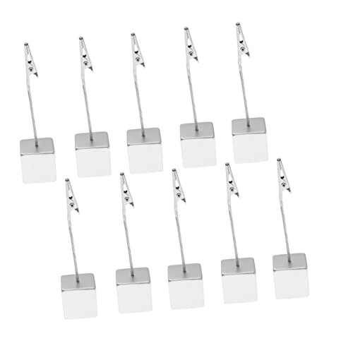 TOGEVAL 10 Stück Teiliges Transparente Würfel Resin Foto Clip Halter für Schreibtisch Krokodilklemmen für Hochzeiten Partys Büro und Schule zur Erinnerung an Notizen und Fotos von TOGEVAL