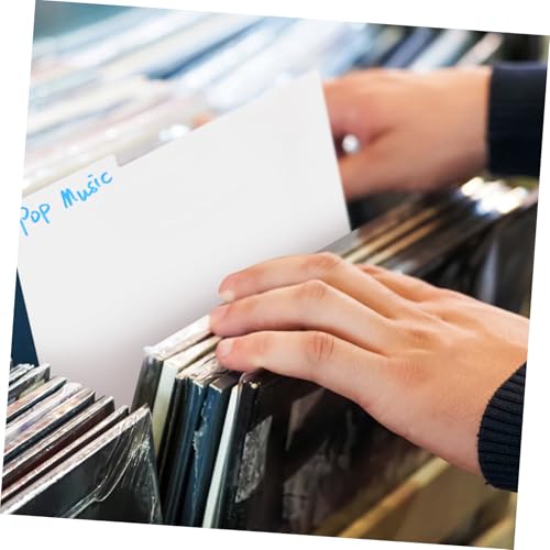 TOGEVAL 10 Stück Teiliges Vinyl Record Divider aus Robustem PP Weiße Schallplattentrenner mit Beschriftbaren Tabs Flexibel Beschriftbar für Album Sortierung und Einfaches Organisieren von TOGEVAL 10 Stück Teiliges Vinyl Record Divider aus Robustem PP Weiße Schallplattentrenner mit Beschriftbaren Tabs Flexibel Beschriftbar für Album Sortierung und Einfaches Organisieren von von TOGEVAL