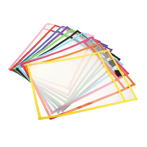 TOGEVAL 10 Stück Teiliges Wiederverwendbare Transparente Dry Erase Dokumententaschen aus Robustem PVC Abwischbare Schreibfläche für Schule Büro und Tägliche Nutzung TOGEVAL 10 Stück Teiliges Wiederverwendbare Transparente Dry Erase Dokumententaschen aus Robustem PVC Abwischbare Schreibfläche für Schule Büro und Tägliche Nutzung von TOGEVAL