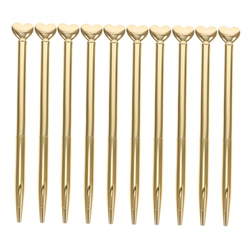 TOGEVAL 10 Süße Herz-kugelschreiber, Großpackung: Romantische Metallstifte, Mittlere Spitze, 1 Mm, Für Hochzeitsgeschenke, Valentinstags-party-dekorationen, Schul- Und Bürobedarf (blaue TOGEVAL 10 Süße Herz-kugelschreiber, Großpackung: Romantische Metallstifte, Mittlere Spitze, 1 Mm, Für Hochzeitsgeschenke, Valentinstags-party-dekorationen, Schul- Und Bürobedarf (blaue von TOGEVAL