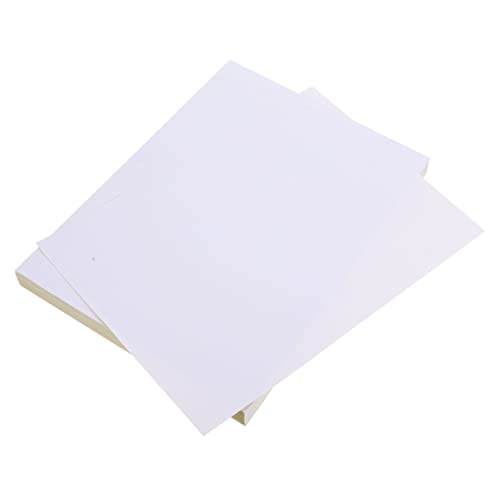 TOGEVAL 100 Blatt Selbstklebendes Druckpapier für Etiketten Blanko Aufkleberpapier für Büro Schule und Kreative Projekte Einfach zu Beschriften Drucken von TOGEVAL