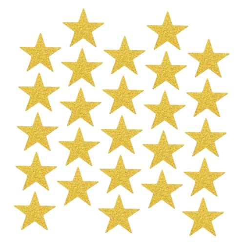 TOGEVAL 100 Stück Goldene Papiersterne Doppelseitig Glänzend für DIY Basteln Geburtstags Hochzeitsdeko Festliche Tischstreu Sichere Papierschneide konfetti von TOGEVAL