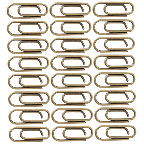 TOGEVAL 100 Stück Metall Büroklammern Mini Paper Clips Rostfrei Robust für Dokumente und Akten Bürobedarf Schulbedarf Kupferfarbene Aktenklammern Multifunktional und Langlebig von TOGEVAL