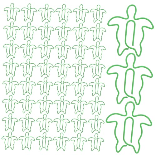 TOGEVAL 100 Stück Niedliche Schildkröten Büroklammern Teiliges aus Galvanisiertem Metall Kreative Lesezeichen für Büro und Schule Dekorative Clips für Papierorganisation von TOGEVAL