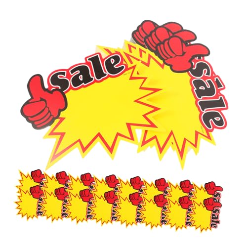TOGEVAL 100 Stück Preis Schild Preisschilder Verkaufsschilder Für Einzelhandelsgeschäfte Burst-zeichen Verkaufspreise Verkaufsschilder Für Den Einzelhandel 230g Weißer Karton Gelb TOGEVAL 100 Stück Preis Schild Preisschilder Verkaufsschilder Für Einzelhandelsgeschäfte Burst-zeichen Verkaufspreise Verkaufsschilder Für Den Einzelhandel 230g Weißer Karton Gelb von TOGEVAL