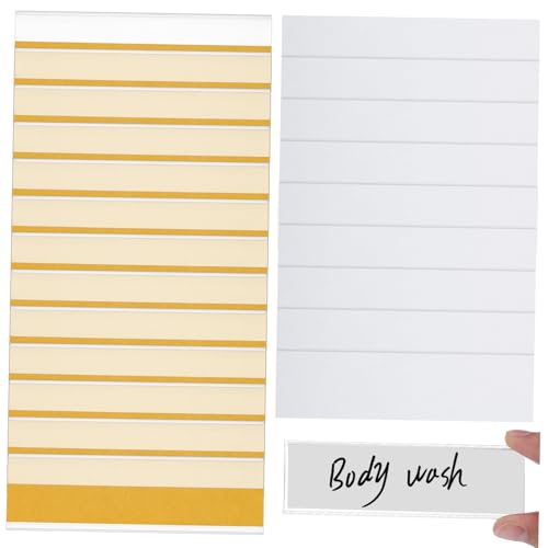 TOGEVAL 100 Stück Selbstkleber Etikett Rack Schubladen Name für Drahtregalbezeichnungen klebrig Inhaber Preisetiketten-Organizer selbstklebendes Regaletikett Kennzeichnungsstreifen PVC von TOGEVAL