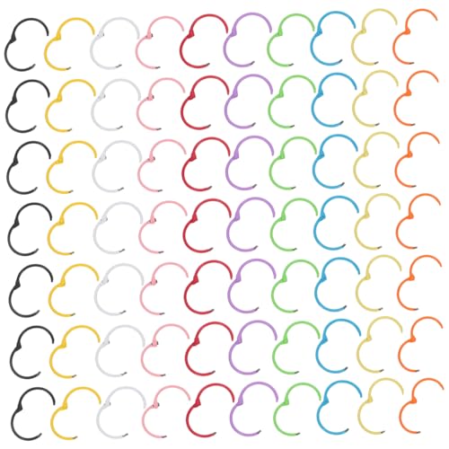 TOGEVAL 100 Stück Teiliges Bunte Metall Binder Ringe Kratzfeste Beschichtung Vielseitig Einsetzbar für Kalender Notizbücher Flashcards Lose Blattsammlung Farbige Buchbinderinge für Büro von TOGEVAL