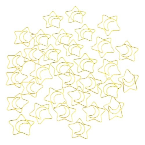 TOGEVAL 100 Stück Teiliges Kleine Stern und Mondförmige Büroklammern Goldfarbene Papierklammern für Basteln Dokumente Schule und Büro Vielseitige Kleine Klammern für Organisation und TOGEVAL 100 Stück Teiliges Kleine Stern und Mondförmige Büroklammern Goldfarbene Papierklammern für Basteln Dokumente Schule und Büro Vielseitige Kleine Klammern für Organisation und von TOGEVAL