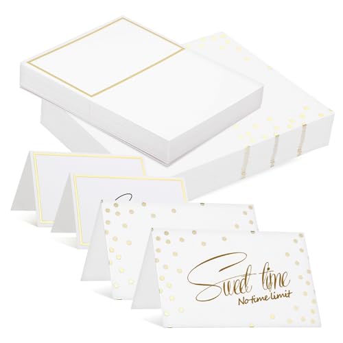 TOGEVAL 100 Stück Teiliges Tischkarten Hochzeit Platzkarten aus Papier mit Goldprägung Stabile Selbststehende Namenskarten für Festliche Tischdekoration bei Hochzeiten Geburtstagen und TOGEVAL 100 Stück Teiliges Tischkarten Hochzeit Platzkarten aus Papier mit Goldprägung Stabile Selbststehende Namenskarten für Festliche Tischdekoration bei Hochzeiten Geburtstagen und von TOGEVAL