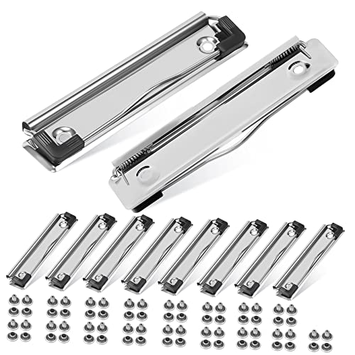 TOGEVAL 10Stücke Montierbare Zwischenablage Clips Metallene Dateiplattenhalter für Ordner Notizen und Dokumente Installieren mit Nägeln für Büro Schule und Zuhause von TOGEVAL