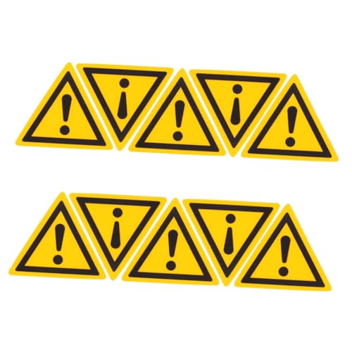 TOGEVAL 10Stücke Warnaufkleber Selbstklebendes Warnschild mit Ausrufezeichen für Wetterbeständig und Robust für Gefahrenbereiche und Langsame Fahrzeuge TOGEVAL 10Stücke Warnaufkleber Selbstklebendes Warnschild mit Ausrufezeichen für Wetterbeständig und Robust für Gefahrenbereiche und Langsame Fahrzeuge von TOGEVAL
