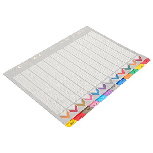 TOGEVAL 12 Blatt Teiliges Trennblatt mit Abnehmbaren Registerlaschen Farbige Kunststoff Registerkarten für Ringordner Praktische Lose Notizbuch Register für Büro und Schule TOGEVAL 12 Blatt Teiliges Trennblatt mit Abnehmbaren Registerlaschen Farbige Kunststoff Registerkarten für Ringordner Praktische Lose Notizbuch Register für Büro und Schule von TOGEVAL
