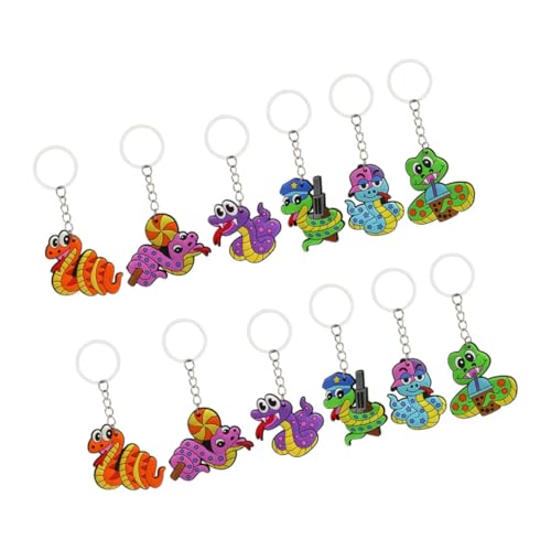 TOGEVAL 12 Stück Teiliges Cartoon schlangen Schlüsselanhänger aus Langlebigem PVC Bunte Taschenanhänger und Rucksack Charms Praktische Schlüsselhalter für Mädchen Freunde Geschenkidee TOGEVAL 12 Stück Teiliges Cartoon schlangen Schlüsselanhänger aus Langlebigem PVC Bunte Taschenanhänger und Rucksack Charms Praktische Schlüsselhalter für Mädchen Freunde Geschenkidee von TOGEVAL
