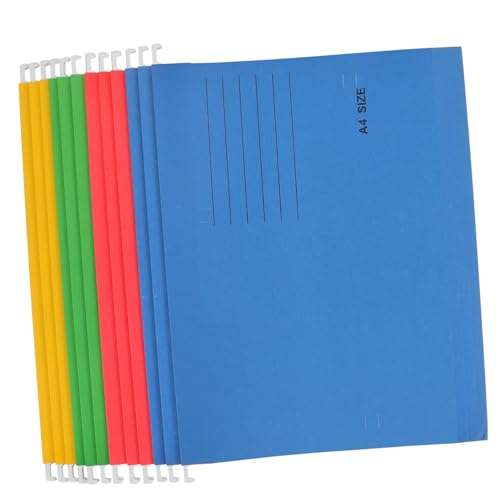 TOGEVAL 12 Stück Teiliges Hängendes Ordner aus Dickem Papier mit Robustem Eisenhaken Bunte Mehrstufige Aktenhalter für Büro Schule und Zuhause Langlebig Organisiert und Platzsparend von TOGEVAL