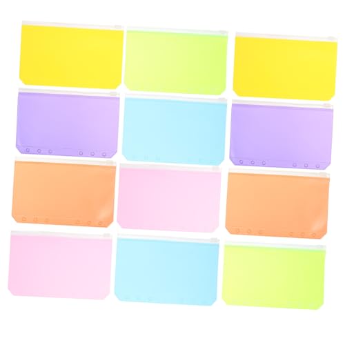 TOGEVAL 12 Stück Teiliges PVC Reißverschluss Beutel Abheftbare Dokumententaschen Farbige Organizer für Notizbücher Büro Schule Geldscheine Karten Voucher Aufbewahrung TOGEVAL 12 Stück Teiliges PVC Reißverschluss Beutel Abheftbare Dokumententaschen Farbige Organizer für Notizbücher Büro Schule Geldscheine Karten Voucher Aufbewahrung von TOGEVAL