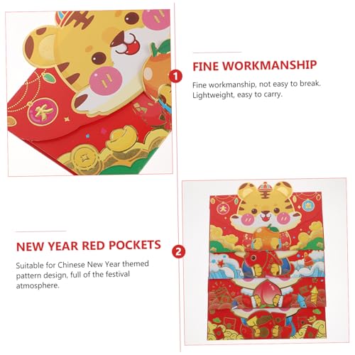 TOGEVAL 12 Stück Teiliges Traditionelle Rote Umschläge Tiger Jahr Kartonpapier Festliche Geldtaschen für Chinesisches Neujahr Hochzeit Geburtstagsfeier TOGEVAL 12 Stück Teiliges Traditionelle Rote Umschläge Tiger Jahr Kartonpapier Festliche Geldtaschen für Chinesisches Neujahr Hochzeit Geburtstagsfeier von TOGEVAL