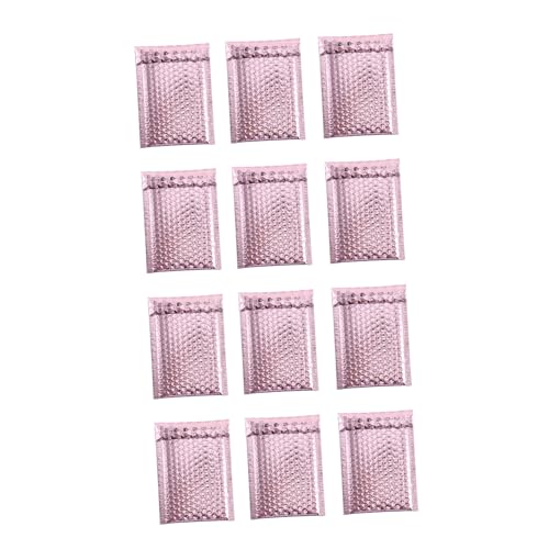 TOGEVAL 12 Stück Teiliges Wattierte Versandtaschen in Rosa Gepolsterte Luftpolstertaschen mit Stoßdämpfender Polsterfolie für Sicheren Versand Empfindlicher Elektronik Schmuck und von TOGEVAL