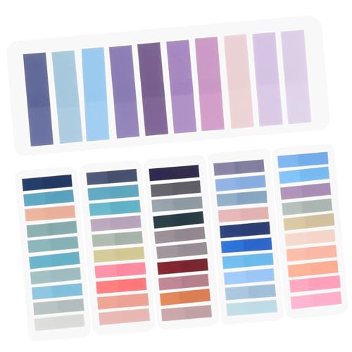 TOGEVAL 1200 Stück Teiliges Klebe Indexstreifen mit Farben Transparente Wasserfeste Haftnotizen zum Markieren und Kennzeichnen von Stellen Kleine Praktische Sticky Page Tabs für Schüler von TOGEVAL