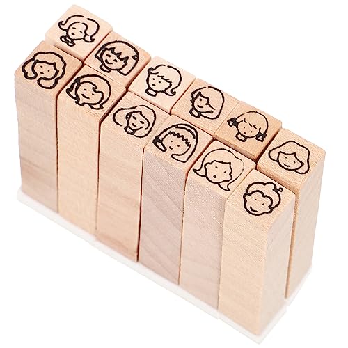 TOGEVAL 12Stücke Teiliges Holzstempel Retro Holzstempel für Scrapbooking DIY Projekte und Journaling Kreative Briefmarken mit Cartoon Mustern und Einfachem Transport TOGEVAL 12Stücke Teiliges Holzstempel Retro Holzstempel für Scrapbooking DIY Projekte und Journaling Kreative Briefmarken mit Cartoon Mustern und Einfachem Transport von TOGEVAL