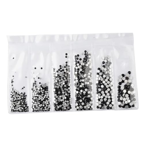 TOGEVAL 1364 Stück Teiliges Strasssteine für Nageldesign Schwarz Glitzersteine Nail Art DIY Maniküre Zubehör für Frauen Langlebig und Vielseitig Verwendbar von TOGEVAL