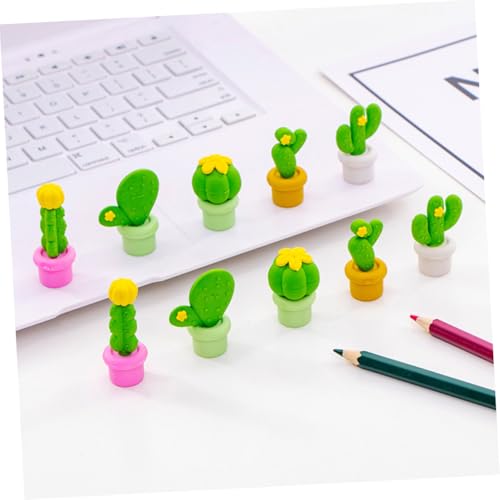 TOGEVAL 15 Stück Teiliges Cartoon Kaktusform Niedlich Lustig Schüler Schreibwaren Geschenk Geeignet für Zeichnen und Schule Zufällige Farbe Zufällige Farbe von TOGEVAL