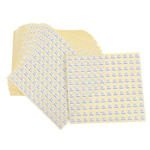 TOGEVAL 150 Blatt Pass Das Inspektionsetikett Qc-pass-aufkleber Etiketten Aufkleber Inspektion Inspektionstags Qc Übergebene Tags Qc-etiketten Weiß Aufkleber Aus Beschichtetem Papier von TOGEVAL